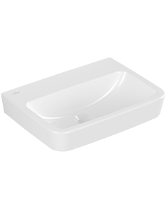 Villeroy und Boch O.novo hand washbasin 434453T2 50x37cm, square, without tap hole, without overflow, white AntiBac C-plus