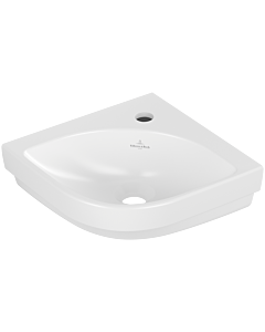 Villeroy und Boch Subway 3. 1930 coin lave-mains 437146RW Longueur de jambe de 32 cm, avec trou pour robinetterie / sans trop-plein, pierre blanche C-plus