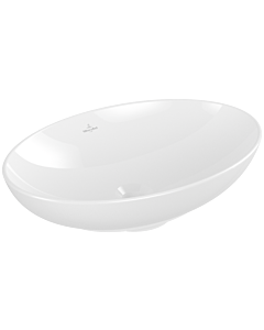 Villeroy und Boch Loop &amp; friends vasque à poser 4A4701R1 56x38cm, ovale, sans banc de robinetterie, sans trop-plein, blanc C-plus