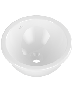 Villeroy und Boch Loop &amp; friends 4A510001 rond, sans rangée de trous pour robinetterie, avec trop-plein, Ø 33 cm, blanc