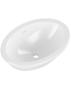 Villeroy und Boch Loop & friends Einbauwaschbecken 4A6201R1 oval, ohne Hahnlochbank, ohne Überlauf, 57 x 41 cm, weiß C-plus