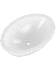 Villeroy und Boch Loop & friends Einbauwaschbecken 4A6301R1 oval, ohne Hahnlochbank, ohne Überlauf, 66 x 47 cm, weiß C-plus