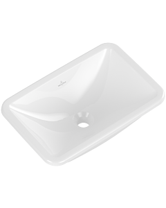 Villeroy und Boch Loop &amp; friends 4A640101 sans rangée de trous pour robinetterie, sans trop-plein, 51 x 34 cm, blanc