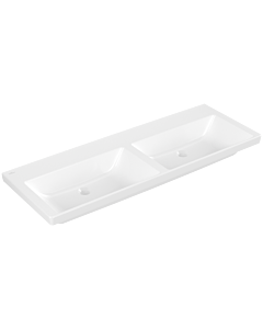 Villeroy und Boch Subway 3. 1930 double vanity washbasin 4A71D301 130x47cm, without tap hole / without overflow, white