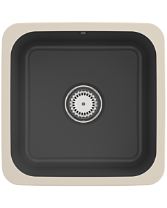 Villeroy und Boch avec garniture de vidage sous plan 670301i4 avec garniture de vidage , fonctionnement manuel, Graphit montage, Graphit