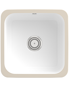 Villeroy und Boch avec garniture de vidage sous plan 670301RW avec garniture de vidage , fonctionnement manuel, avec garniture de vidage montage, Stone White