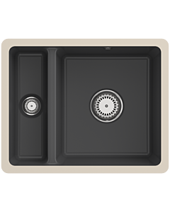 Villeroy und Boch avec garniture de vidage sous plan 675801i4 avec garniture de vidage et fonctionnement manuel, Graphit