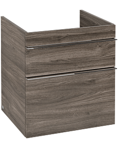 Villeroy und Boch Venticello Waschtisch-Unterschrank A92301RK 55,3x59x50,2cm, Griff Chrom, Stone Oak