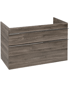 Villeroy und Boch Venticello vanity unit A92601RK 95.3x59x50.2cm, basin in the middle, handle chrome, stone oak