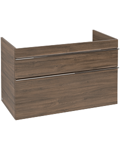 Venticello Villeroy und Boch vasque A92801VH 95,3 x 59 x 50,2 cm, lavabo à droite, poignée chrome, chêne arizona