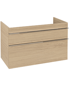 Villeroy und Boch Venticello Waschtisch-Unterschrank A92801VJ 95,3 x 59 x 50,2 cm, Becken rechts, Griff Chrom, nordic oak
