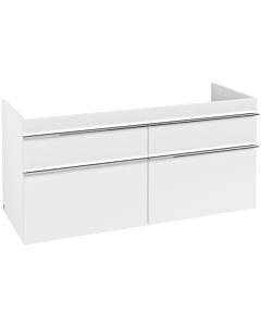 Villeroy & Boch Venticello Unterschrank A93001MS XXL, 125,3x59x50,2cm, Weiß Matt, Griff Chrom