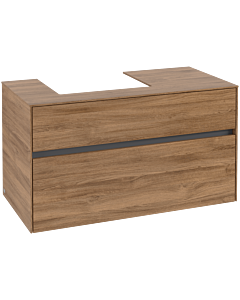 Villeroy und Boch Collaro Waschtischunterschrank C01400RH 100x54,8x50cm, Waschtisch links, Kansas Oak