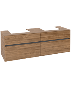 Villeroy und Boch Collaro Waschtischunterschrank C02100RH 160x54,8x50cm, für 2 Waschtische, Kansas Oak