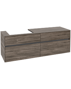 Villeroy und Boch Collaro Waschtischunterschrank C02200RK 160x54,8x50cm, Waschtisch links, Stone Oak
