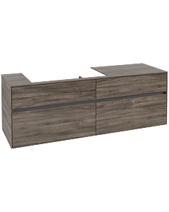 Villeroy und Boch Collaro Waschtischunterschrank C02600RK 160x54,8x50cm, Waschtisch links, Stone Oak