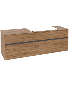 Villeroy und Boch Collaro Waschtischunterschrank C02700RH 160x54,8x50cm, Waschtisch rechts, Kansas Oak