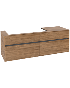 Villeroy und Boch Collaro Waschtischunterschrank C02900RH 160x54,8x50cm, Waschtisch links, Kansas Oak