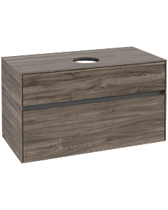 Villeroy und Boch Collaro Waschtischunterschrank C03800RK 100x54,8x50cm, Waschtisch mittig, Stone Oak