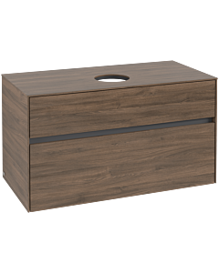 Villeroy und Boch Collaro Waschtischunterschrank C03800VH 100 x 54,8 x 50 cm, Waschtisch mittig, Arizona Oak