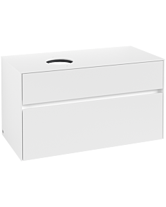 Villeroy und Boch Collaro Waschtischunterschrank C03900MS 100 x 54,8 x 50 cm, Waschtisch links, White Matt