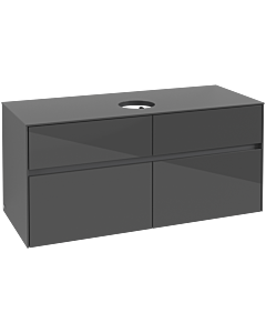 Villeroy und Boch Collaro vanity unit C04100FP 120 x 54.8 x 50 cm, Glossy Grey
