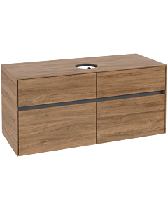 Villeroy und Boch Collaro Waschtischunterschrank C04100RH 120x54,8x50cm, Waschtisch mittig, Kansas Oak