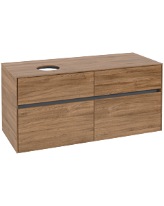 Villeroy und Boch Collaro Waschtischunterschrank C04200RH 120x54,8x50cm, Waschtisch links, Kansas Oak