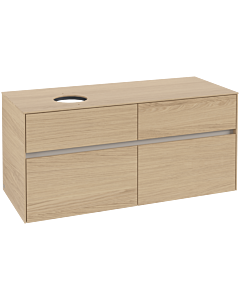 Villeroy und Boch Collaro Waschtischunterschrank C04200VJ 120 x 54,8 x 50 cm, Waschtisch links, Nordic Oak