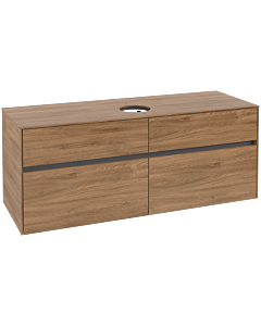 Villeroy und Boch Collaro Waschtischunterschrank C04500RH 140x54,8x50cm, Waschtisch mittig, Kansas Oak