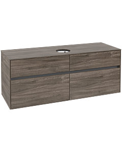 Villeroy und Boch Collaro Waschtischunterschrank C04500RK 140x54,8x50cm, Waschtisch mittig, Stone Oak