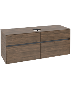 Villeroy und Boch Collaro Waschtischunterschrank C04500VH 140 x 54,8 x 50 cm, Waschtisch mittig, Arizona Oak