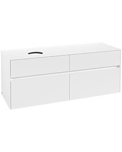 Villeroy und Boch Collaro Waschtischunterschrank C04600MS 140 x 54,8 x 50 cm, Waschtisch links, White Matt