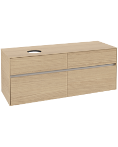Villeroy und Boch Collaro Waschtischunterschrank C04600VJ 140 x 54,8 x 50 cm, Waschtisch links, Nordic Oak