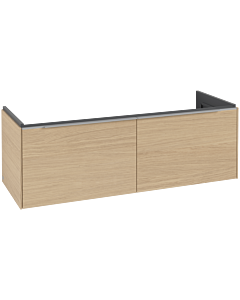 Villeroy und Boch Subway 3.0 Waschtisch-Unterschrank C56700VJ 127,2x42,9x47,8cm, ohne LED/Griff Aluminium glänzend, nordic oak