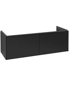 Villeroy und Boch Subway 3. 1930 vanity unit C567L1VL 127.2x42.9x47.8cm, with LED / handle Volcano black, volcano black