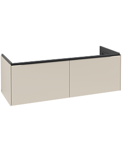 Villeroy und Boch Subway 3. 1930 vanity unit C567L1VN 127.2x42.9x47.8cm, with LED / handle Volcano black, cashmere gray