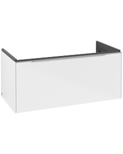 Villeroy und Boch Subway 3.0 Waschtisch-Unterschrank C569L0VE 97,3x42,9x47,8cm, mit LED/Griff Aluminium glänzend, brilliant white
