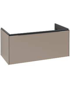 Villeroy und Boch Subway 3. 1930 vanity unit C569L1VM 97.3x42.9x47.8cm, with LED / handle Volcano black, taupe