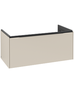 Villeroy und Boch Subway 3. 1930 vanity unit C569L1VN 97.3x42.9x47.8cm, with LED / handle Volcano black, cashmere gray