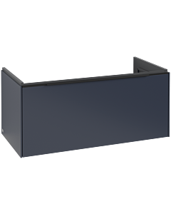Villeroy und Boch Subway 3.0 Waschtisch-Unterschrank C569L1VQ 97,3x42,9x47,8cm, mit LED/Griff Volcano black, marine blue