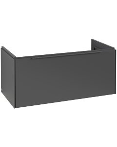 Villeroy und Boch Subway 3.0 Waschtisch-Unterschrank C569L2VR 97,3x42,9x47,8cm, mit LED/Griff monochrom, graphite