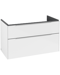 Villeroy und Boch Subway 3.0 Waschtisch-Unterschrank C57000VE 97,3x57,6x47,8cm, ohne LED/Griff Aluminium glänzend, brilliant white