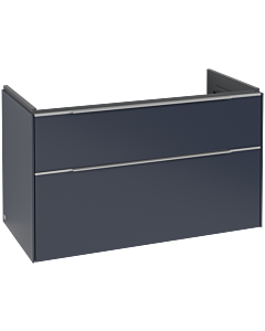 Villeroy und Boch Subway 3.0 Waschtisch-Unterschrank C570L0VQ 97,3x57,6x47,8cm, mit LED/Griff Aluminium glänzend, marine blue