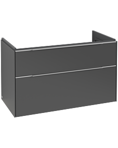 Villeroy und Boch Subway 3. 1930 vanity unit C570L0VR 97.3x57.6x47.8cm, with LED / handle aluminum glossy, graphite