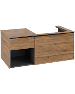 Villeroy und Boch Subway 3.0 Waschtisch-Unterschrank C57101RH 100,1x42,25x51,6cm, ohne LED/Griff Volcano black, kansas oak
