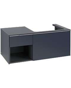 Villeroy und Boch Subway 3.0 Waschtisch-Unterschrank C571L0VQ 100,1x42,25x51,6cm, mit LED/Griff Aluminium glänzend, marine blue