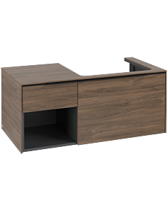 Villeroy und Boch Subway 3.0 Waschtisch-Unterschrank C571L1VH 100,1x42,25x51,6cm, mit LED/Griff Volcano black, arizona oak