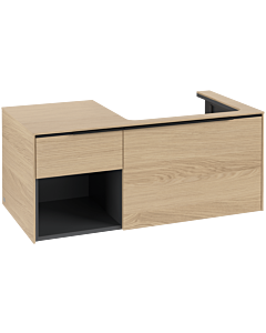 Villeroy und Boch Subway 3. 1930 C571L1VJ 100,1x42,25x51,6cm, avec LED / poignée Volcano noir, chêne nordique
