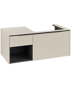 Villeroy und Boch Subway 3.0 Waschtisch-Unterschrank C571L1VN 100,1x42,25x51,6cm, mit LED/Griff Volcano black, cashmere grey